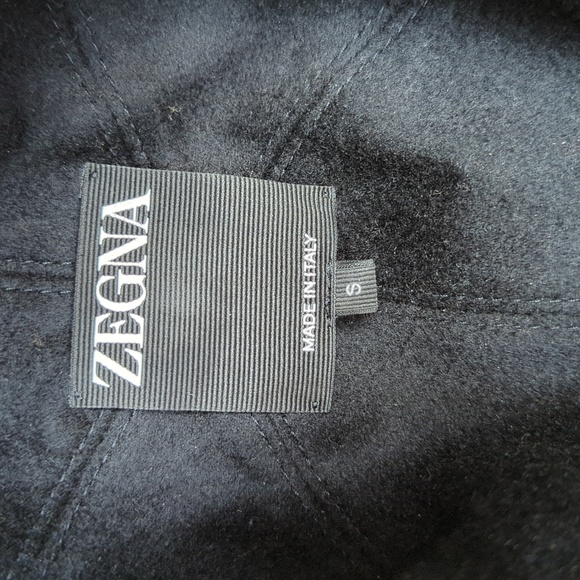 ZEGNA Logo Embroidered Metallic Cashmere Baseball Cap Size small - Picture 4 of 9